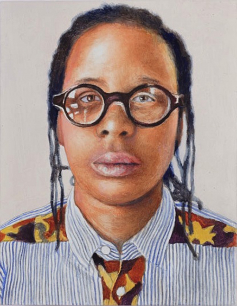 woman with glasses