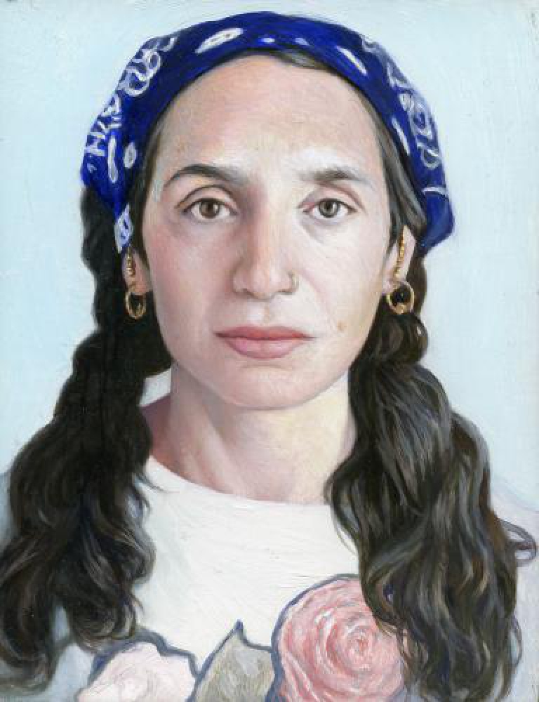 woman with bandana