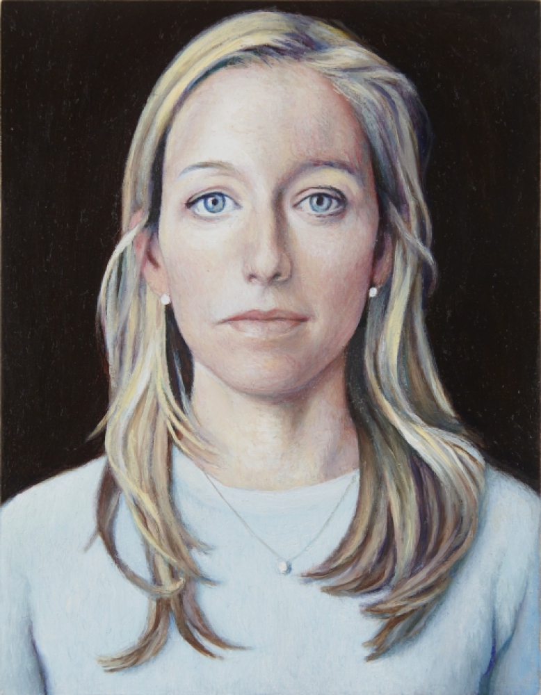 woman with white shirt