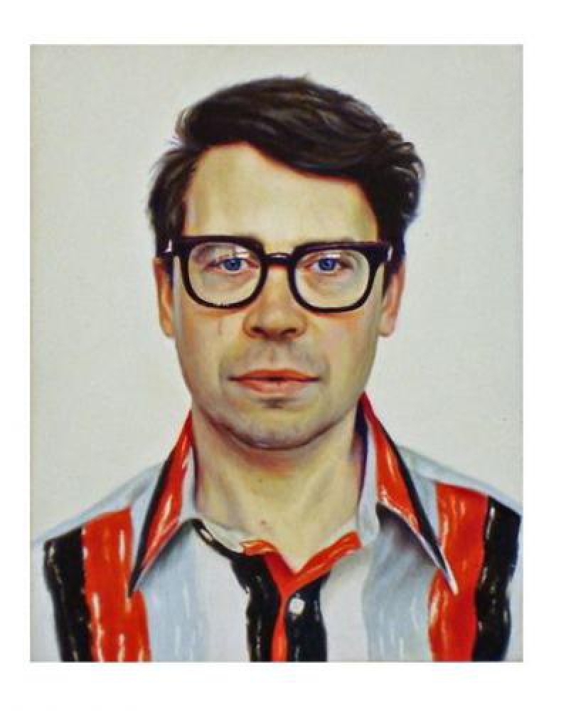 man with striped shirt