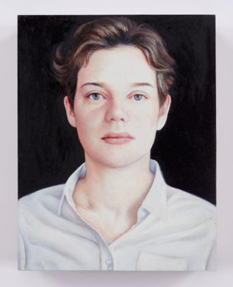 woman with white shirt