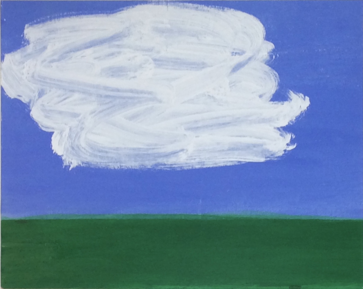 single cloud and green